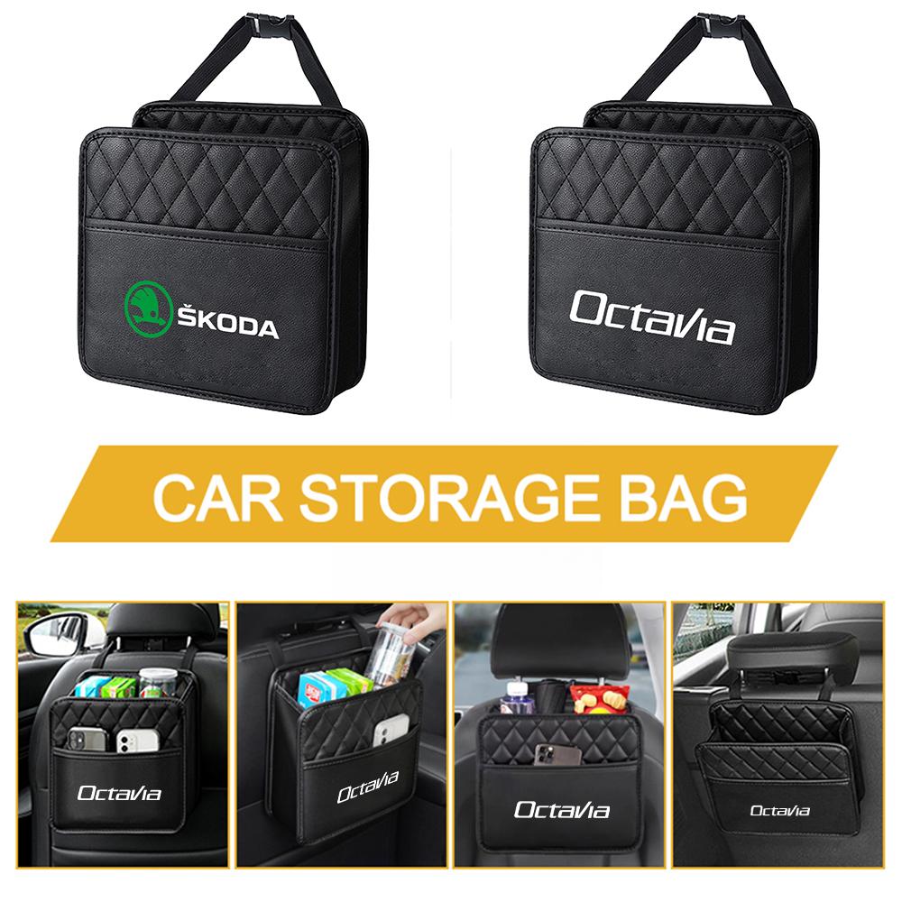 Autositz-Rücken-Organizer Hängende Auto-Rücksitz-Aufbewahrungstasche für Skoda Octavia Rapid Fabia 1 2 VII S Kodiaq Kamiq Scala Superb VRS