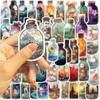 50ks Cartoon World in Bottle Stickers Různé roztomilé skleněné láhve Graffiti obtisky Dekorativní vinylové umělecké samolepky Vodotěsné