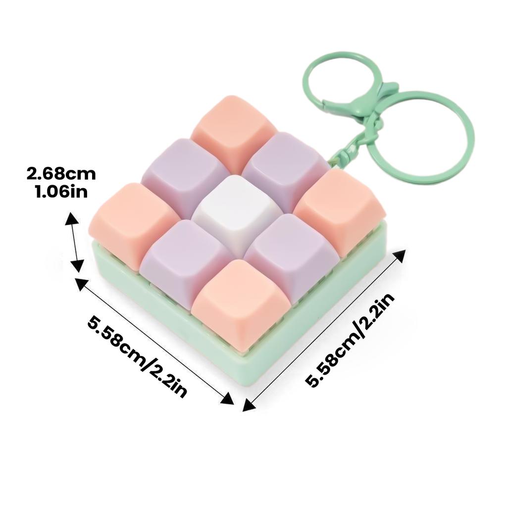 Fidget Decompressions 9 Keyboard Antistress Toys Stress-Relieving Finger Keyboard Games Keychain Keyboard Clicker Fidget Toys