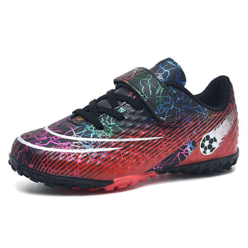 

Buckle Magic Buckle Lace-Free Children s Football Shoes Rubber Shredded Nails Training Sole Foot Shoes Teens Children Students 35