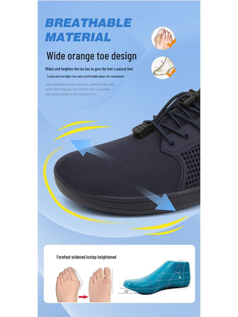 Paar Weite Passform Barfuß Wander- & Fitnessschuhe - Atmungsaktiv für Outdoor- & Indoor-Sport