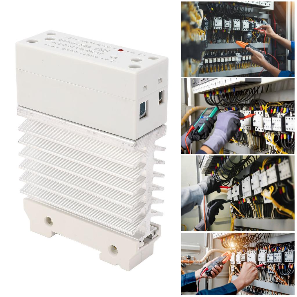 120A   State Relay Module with Heat Sink, Low Input Power, High Sensitivity, Control   from To , for Industrial Automation, Accurate Control
