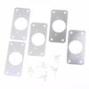 Cabinet Hinge Repair Plate Kit For Home Kitchen Cabinets And Furniture With Holes, Stainless Steel Door Hinge Mounting Plate