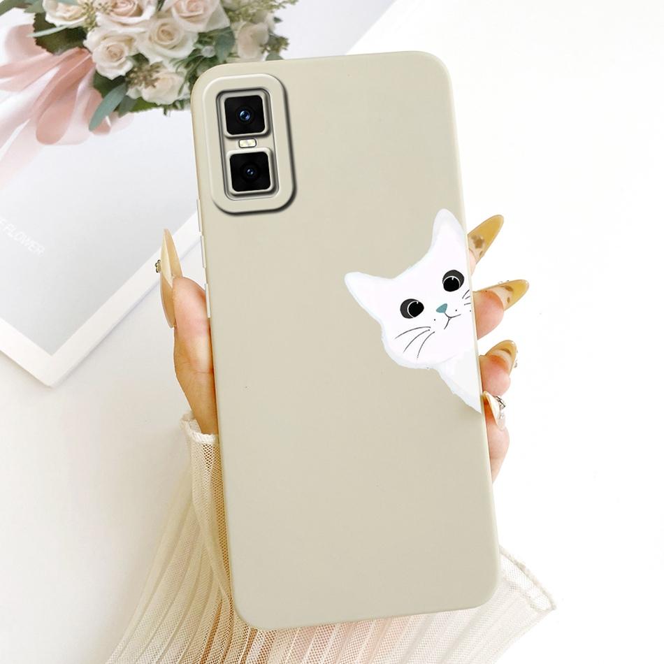 For Infinix GT 30 Pro X6873 Cute Cat Flower Cartoon Phone Case For Infinix GT30 Pro 5G Shockproof Soft Silicone Covers Bumpers