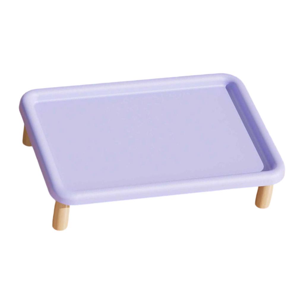 Sturdy PP Wood Non Slip Pet Feeder Stand Raised Water Bowl Dispenser Shelf for Dog Cat Feeding