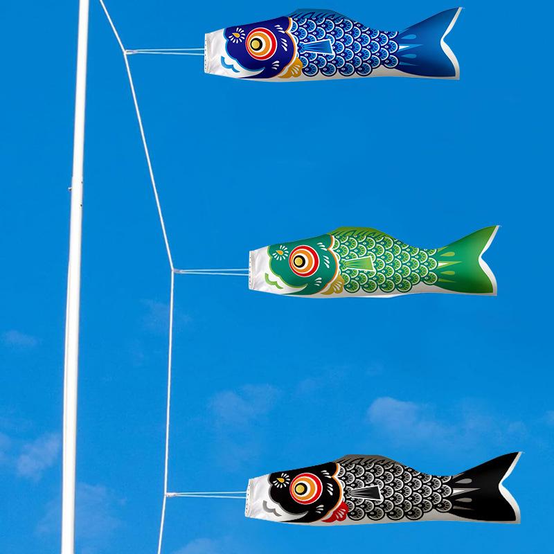 40/70/94cm Japanese Carp Flag Windsock Hanging Fish Flag Kite Colorful Wind Socks Home Garden Decoration