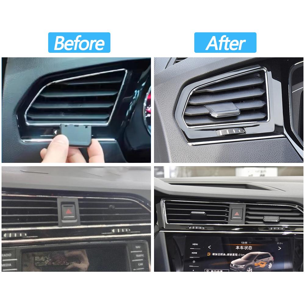 Car Front Air Conditioning AC Vent Grille Air Outlet Tab Clip Paddle Adjust Repair Kit For VW Volkswagen Tiguan 2017-2022