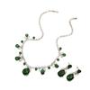 Luxurious Colorful Zircon Necklace & Earrings Set - Cross-Border Fashion Jewelry