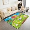Vintage Cinema Ticket Flannel Rug Anti-Slip Bohemian Decor for Living Room Kitchen Garden Home Mat Doormat