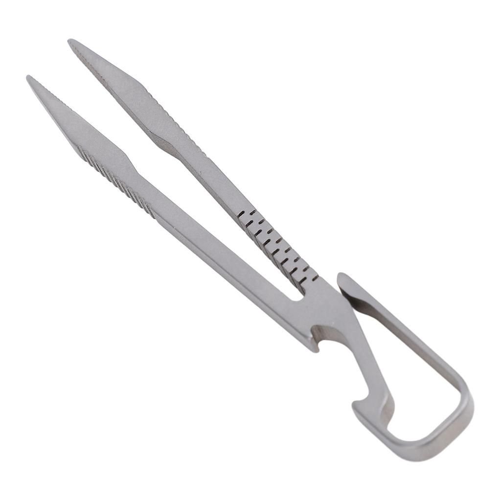 Small Tweezer Professional Ti Alloy Mini Keychain Tweezer EDC Tweezer Bottle Opener for Camping Travel Outdoor