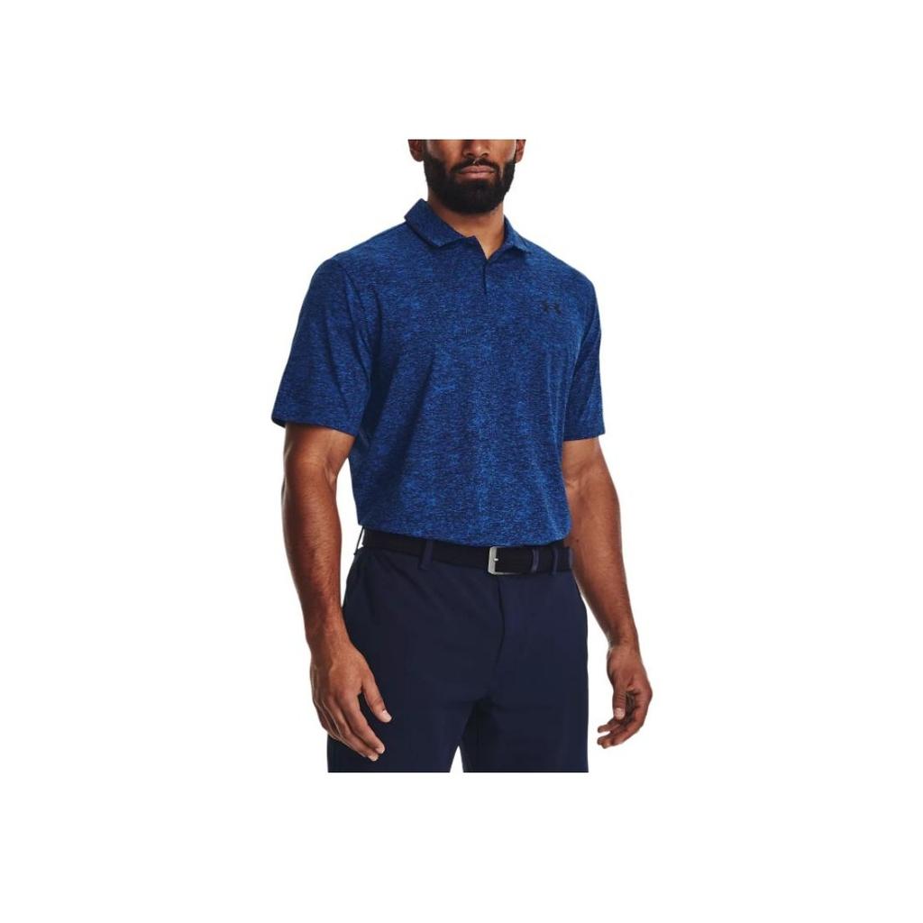Under Armour Iso-Chill Series Solid Color Pullover Short Sleeve Polo Men Tops Phantom-Blue 1377364-471
