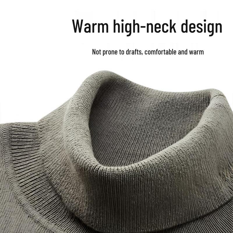 SEPTWOLVES Men's Cashmere Blend Turtleneck Sweater