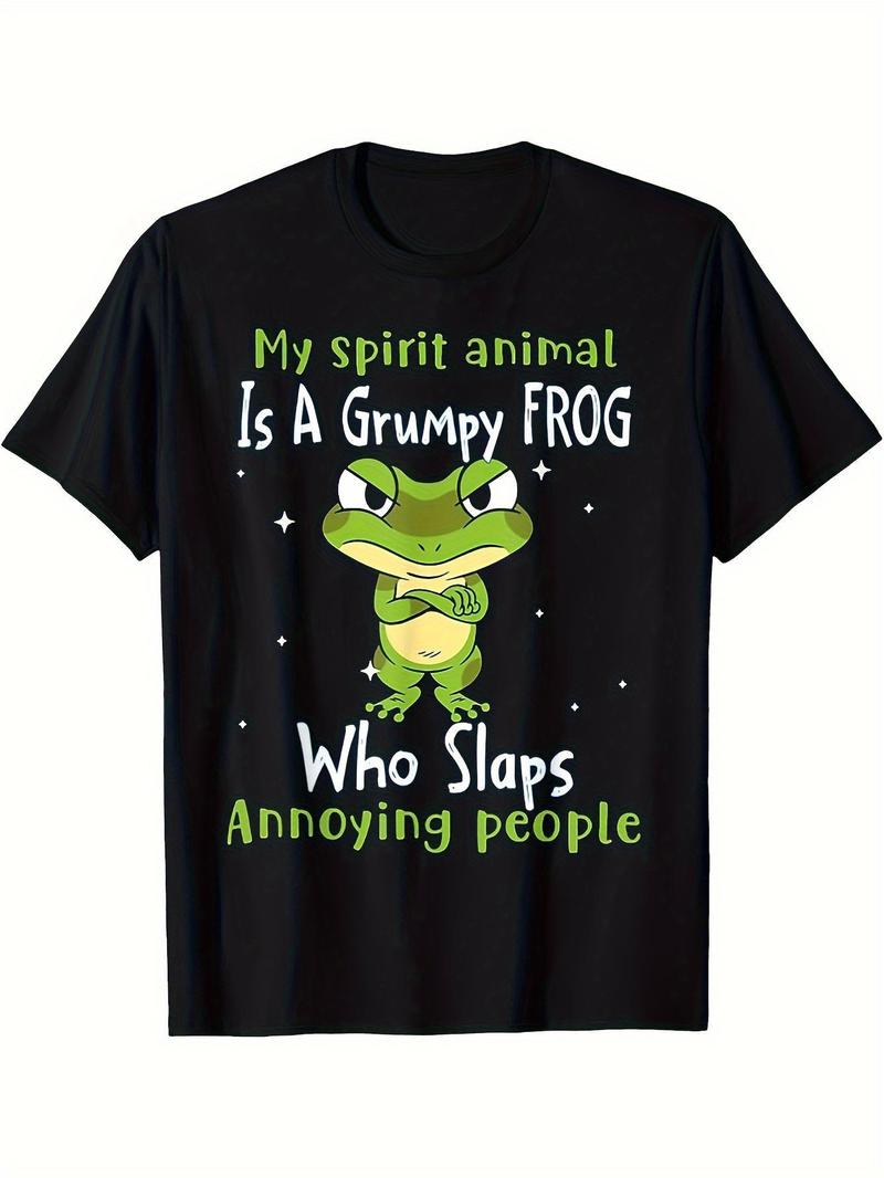 Vintage Graphic 100 Cotton TShirt Grumpy Frog Spirit Animal Funny Quote Summer M
