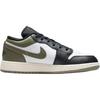 New Jordan Air Jordan 1 Anti Slip Wear Resistant Low Top Children's Basketball Shoes Black Green Teenagers 553560-092