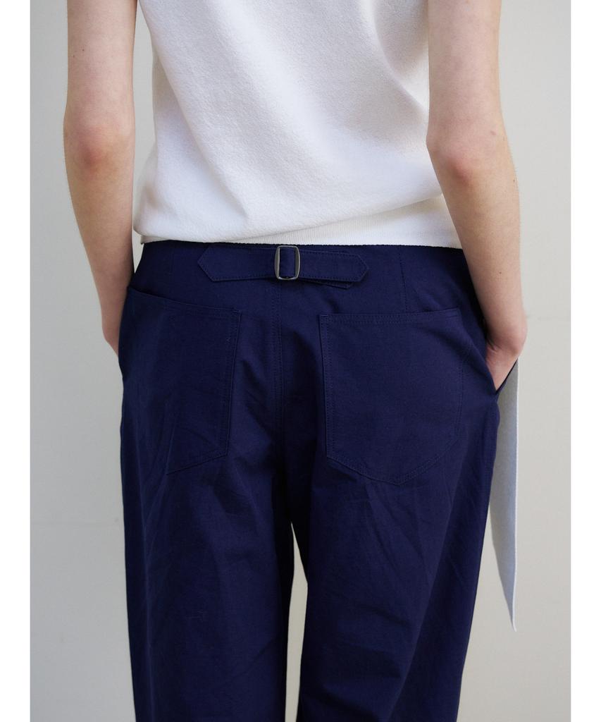 Ninnis Two-Tuck Curved Pants (Navy)
