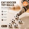 5pcs Cat Soccer Toys Interactive Rolling Balls For Kittens Adult Cats Lightweight Durable Indoor Entertainment Pet Play Ball Funny Exercise Toy