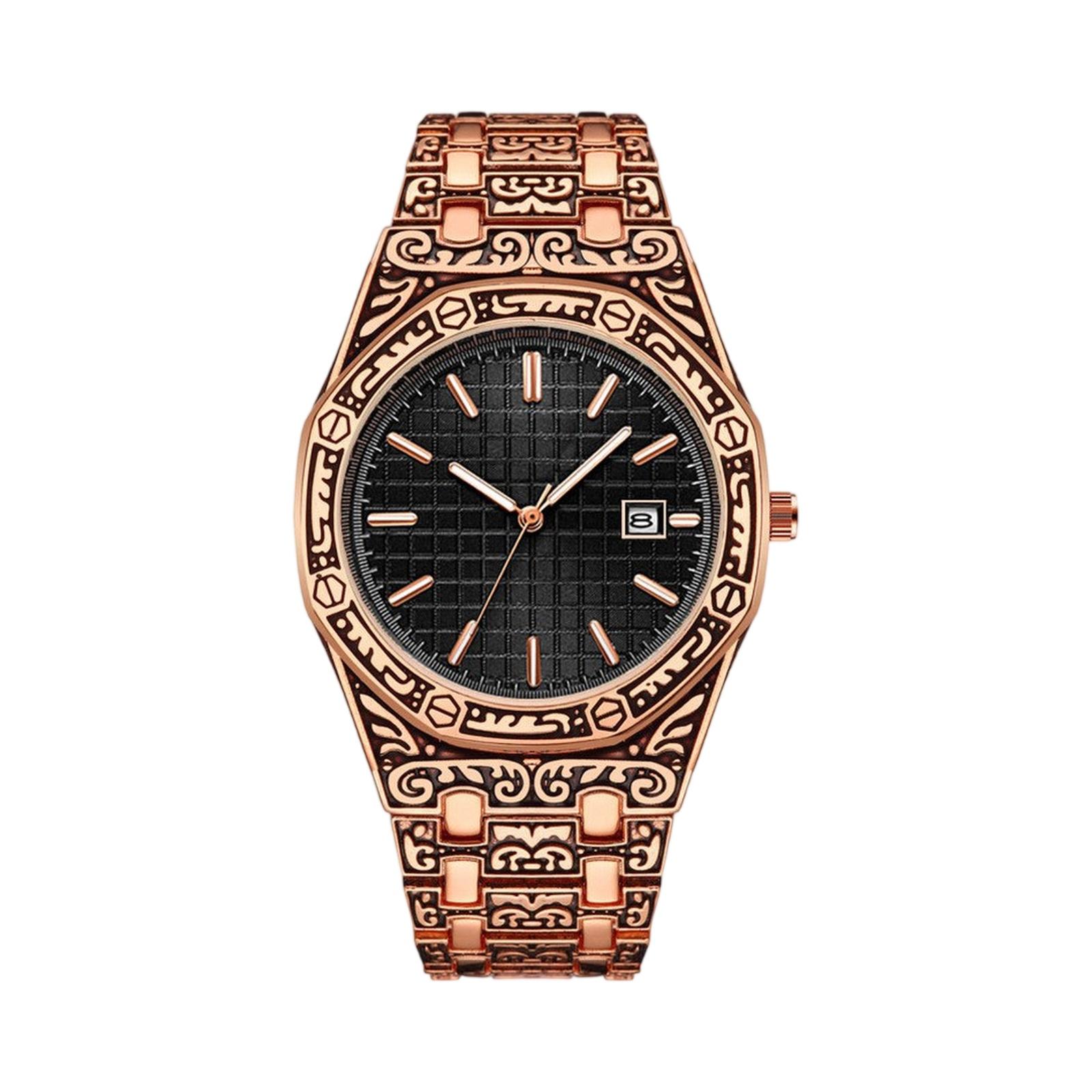 

Мужские кожаные деловые модные часы с ремешком для подарков One Size