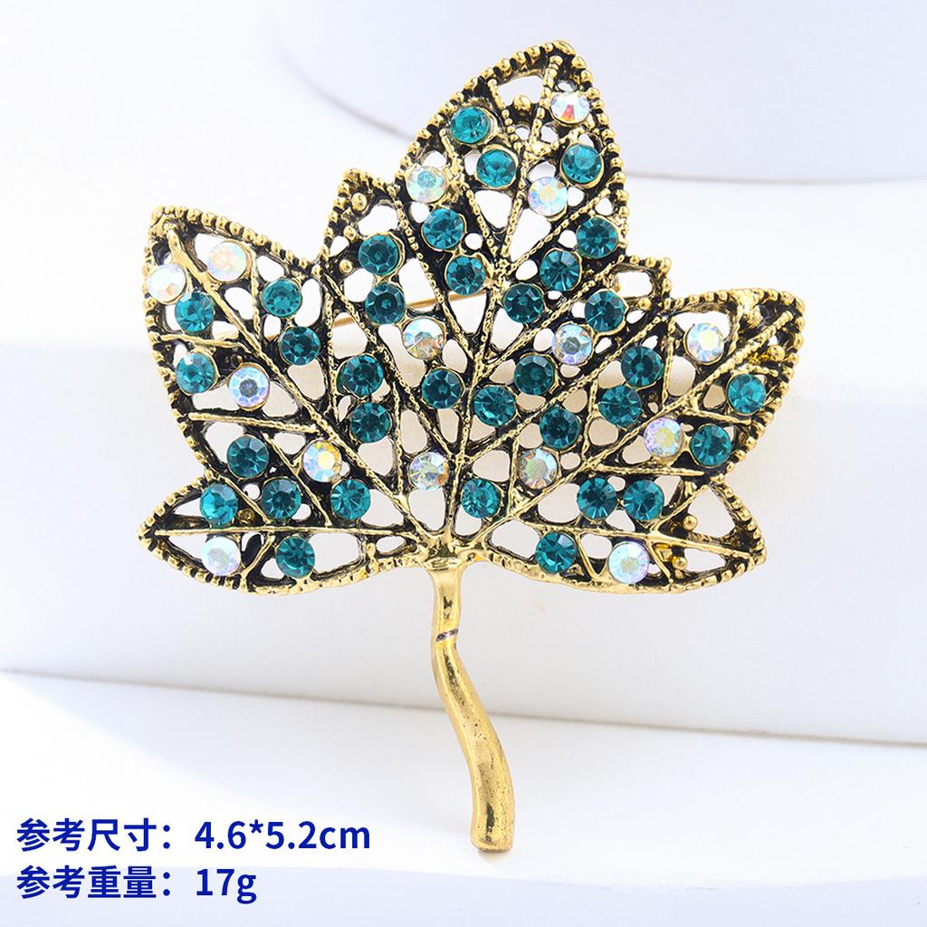 Vintage Fashion Brooch Niche High-End Sense Rhinestone Personalized Alloy Crown Corsage Bow Pin Accessories