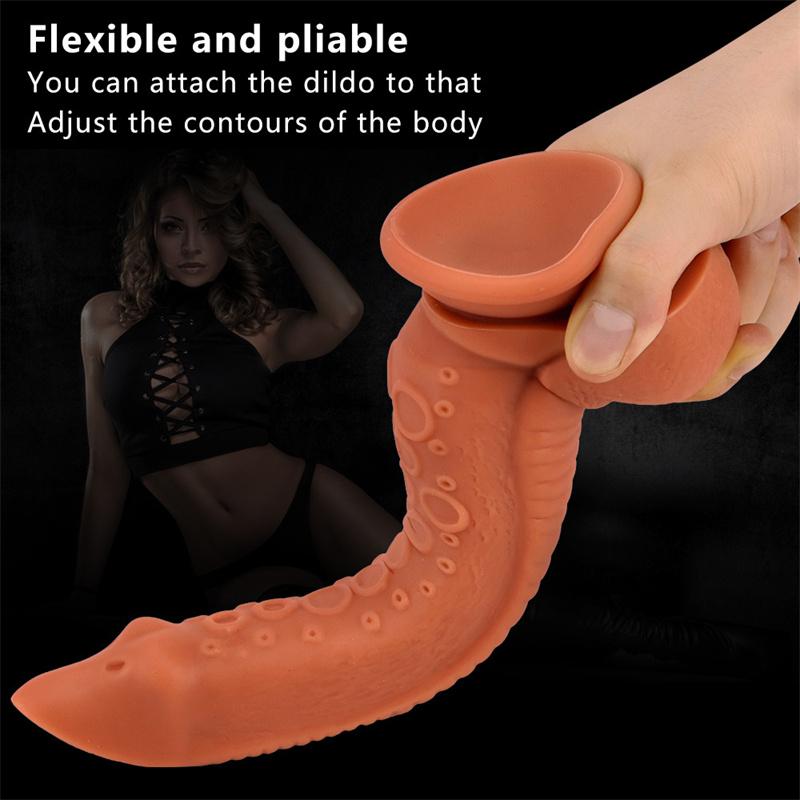 Weiblicher farbiger Silikondildo, Simulation großer Penis, alternative Produkte für Erwachsene
