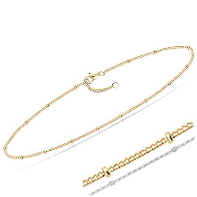 [R4185] - Gold Plated Anklet 'Billes' - 25 Cm 2 Mm