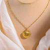 DIY Photo Pendant Charm Clavicular Chain 40+5cm Adjustable Length Women Jewelry