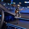 Cat Spring Car Rocking Black White Cat Figurine 2d Flat Acrylic Swaying Dashboard