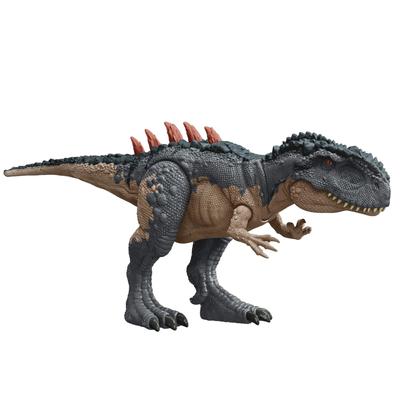 Mattel JURASSIC WORLD, Große Mapusaurus-Figur, Dinosaurierspielzeug, Insgesamt ab 4 Jahren, Anthrazit, HTK81, Action! Länge für Kinder: ca.. 35,6 cm