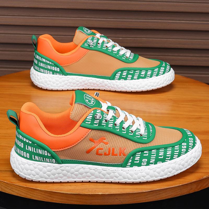 Men's shoes 2025 summer new fashion trend versatile sports casual shoes breathable fly-woven mesh youth tide shoes