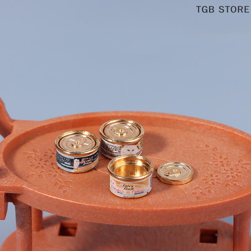 1/12 Simulation Cat Can Mini Cat Food Toy Dolls House Home Decorations Pretend Play Toys