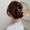Marble Mother-of-Pearl Metal Cellulose Hair Clips (2 Pieces)