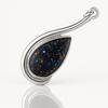 Natural Multicolor Opal 30.90 Ct 925 Sterling Silver Pear Cut Pendant CERTIFIED