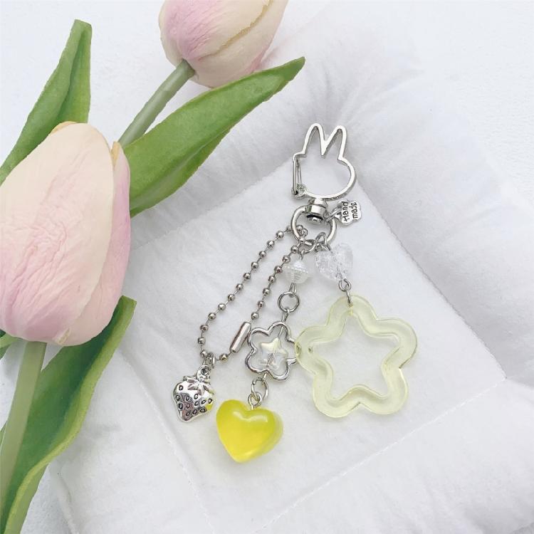 Vibrant Five Point Keychain Charm Easy Clip Feature Sturdy Alloy Keyring Accessory For Convenient Portability