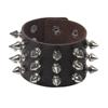Punk Pu ādas radzēm aproce Gothic Cuff rokassprādze unisex melna aproce