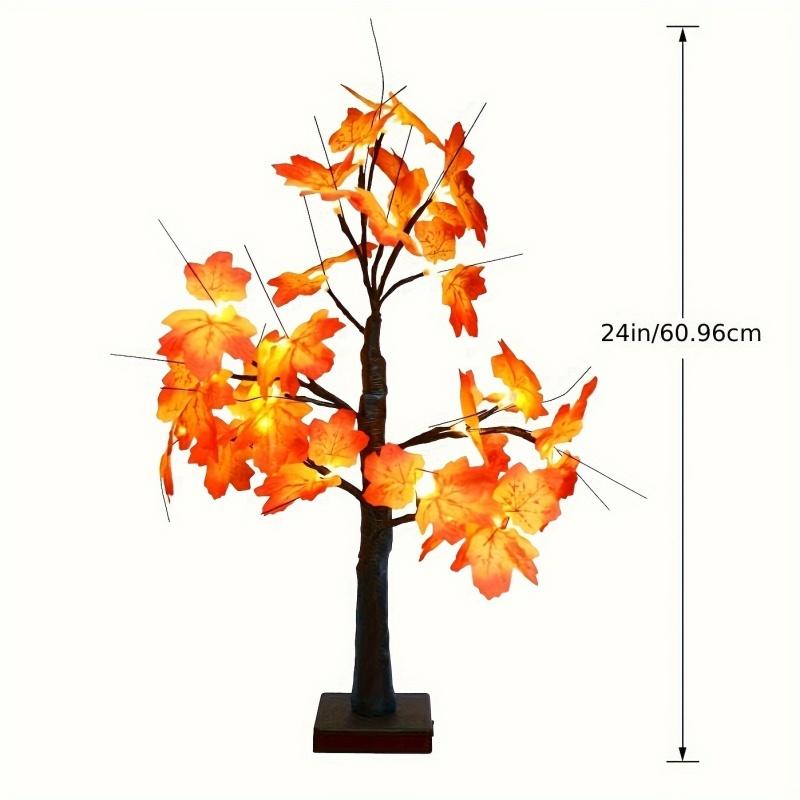 1pc 24 LED Artificial Black Birch Tree Light DIY Branches Table Lamp For Fall Gifts Home Bedroom Holiday Party Halloween Decor