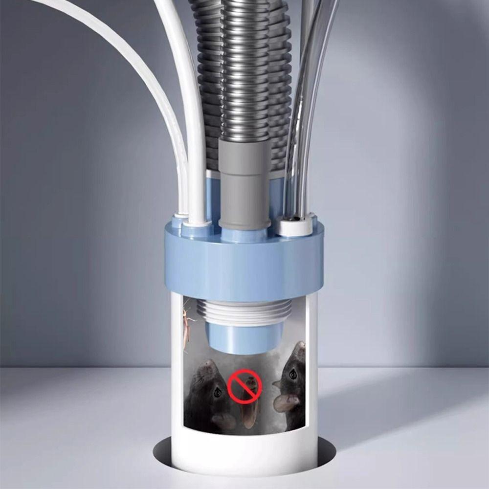 Anti odor Sink Drain Pipe Adapter 6 in 1 Sealing Ring Kitchen Basin Sewer Branch Multifunctional Dishwasher Water Pipe Connector