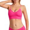 Women's Y Back Sports Bra - Padded Low Impact Spaghetti Thin Strap Workout Yoga Top