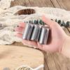 4Pcs Stainless Steel Miniature Salt Shakers Seasoning Box Condiment Holders Easy Carry Spices Container for Restaurant
