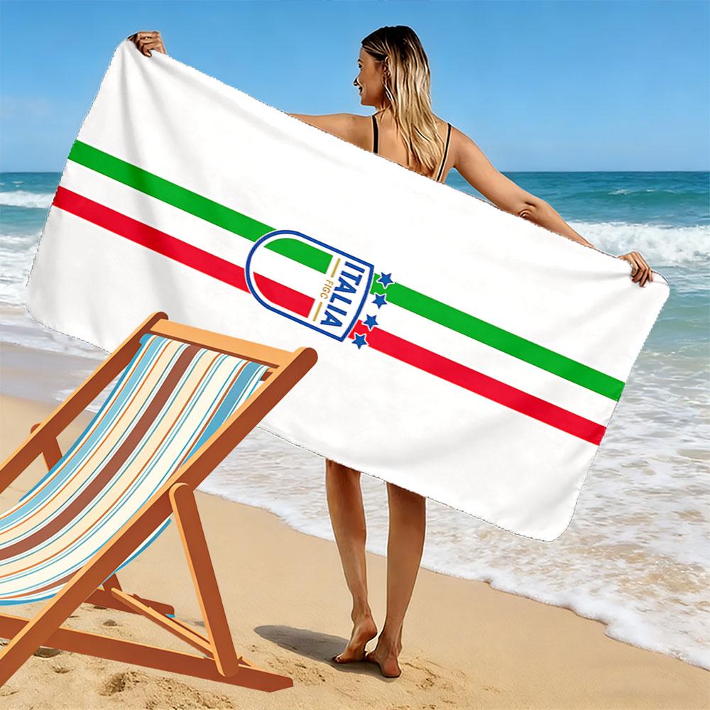 Italia Flag Design Beach Towel Beach Towel Quick-drying for Travel Outdoor Sports Jogging Beach and Swimming