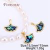 18K Real Gold Plated Abalone Shell Classic Pendants For Necklace Making,Charms DIY Jewelry Making Findings Accessories