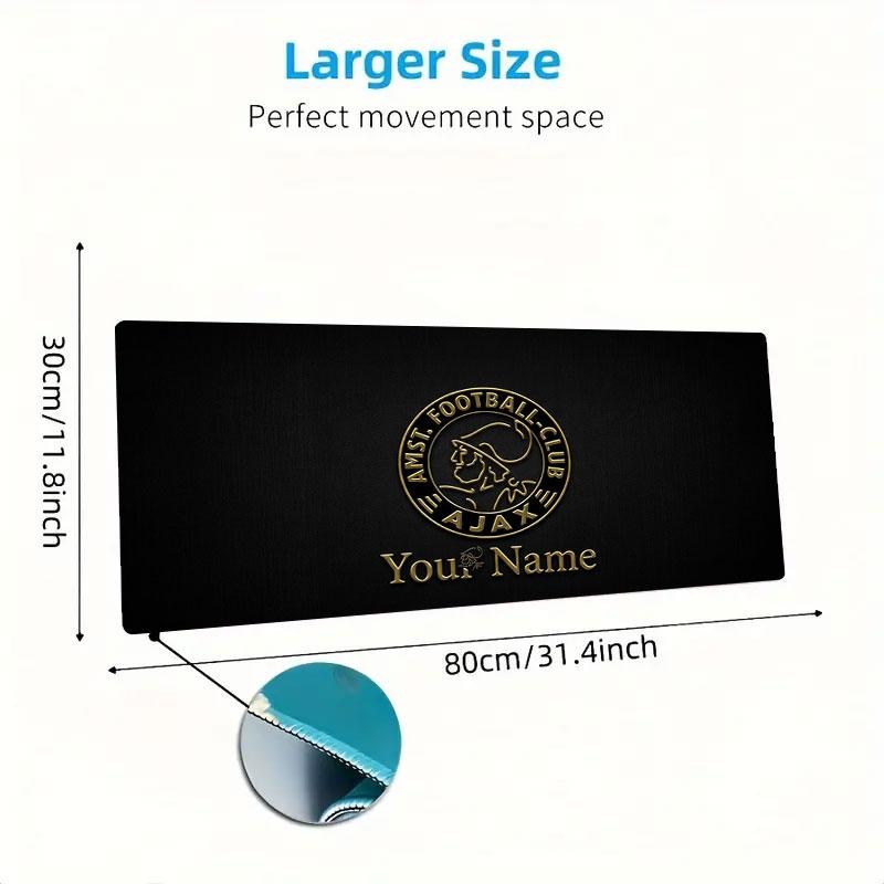 AFC Ajax Custom Name Large Size Mouse Pad Large Gaming Table Cushion Non-slip Laptop Tablet Big Mousepad XXL Mat Mini PC Playmat With Lock Edge