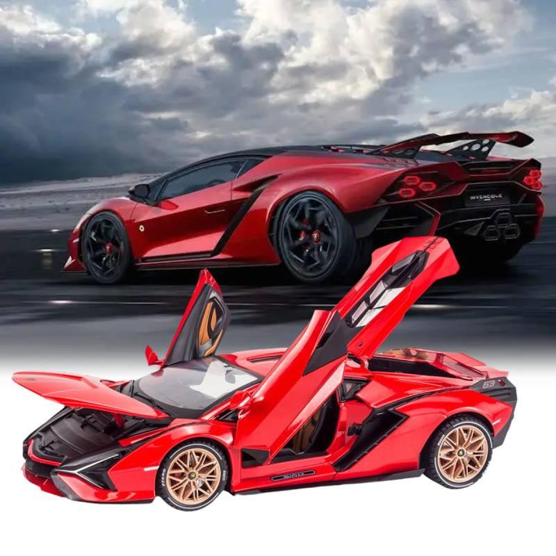 Großes 1:18 Legierungsmodell Lamborghini Blitzauto Mit Blinklichtern Und Geräuschen