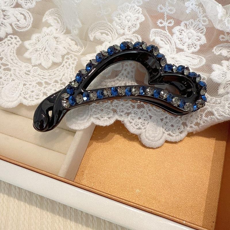 

Новое поступление Французский шик Заколка для волос в виде сердца с кристаллами для женщин, Высокое качество