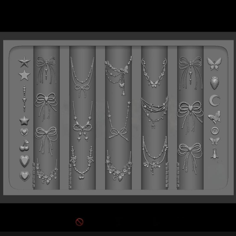 Dragons Bone 3D Silicone Nail Mold Flower Bowknot Star Chain Nails Templates Diy Nail Art Decoration Manicure Design Tools