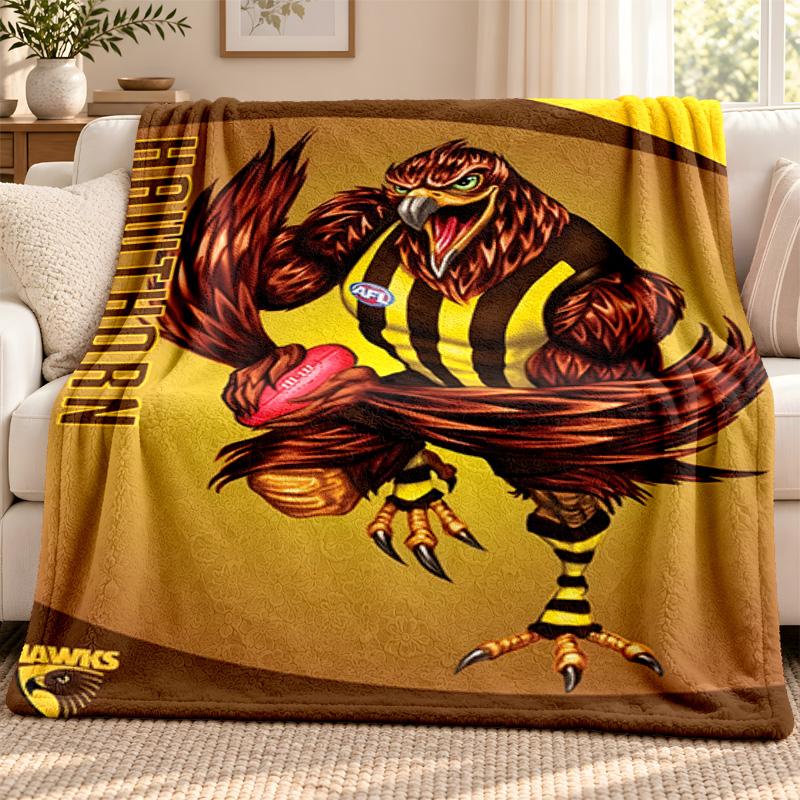 Manta dos Hawthorn Hawks Manta de Flanela Macia Aconchegante Plush Throw para Sofá Cama Leve Decoração de Casa Acampamento ao Ar Livre