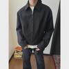 Korean-Style Men's Autumn/Winter Casual Loose Short Coat with Wide Lapel