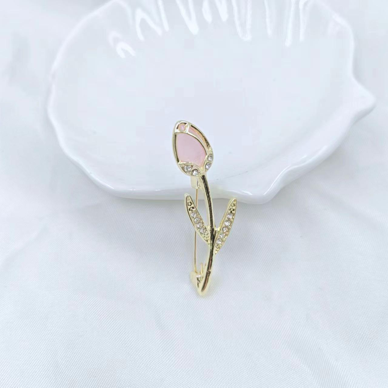 

Изысканная брошь-тюльпан высокого класса для роскошного женского стиля XZ246 розовый