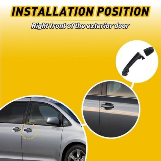 Exterior Door Handle Front Passenger Right Side For 2011-2016 Toyota Sienna EOOH