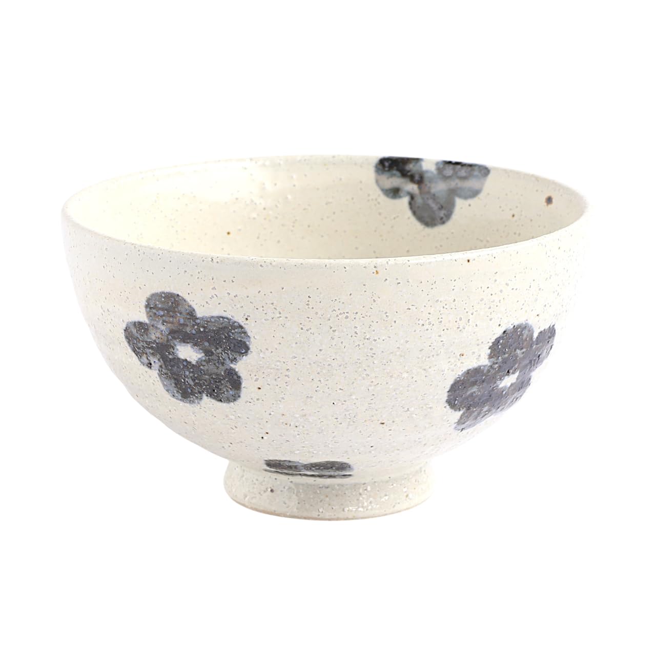 

Tori Flower pattern rice bowl Shigaraki ware (large) W511-05 белый