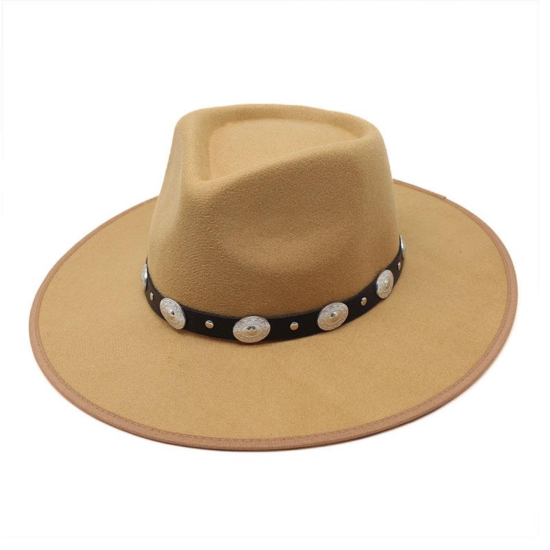 

Water Drop Top Hemming Woolen Top Hat Men S And Women S Couple Hat Felt Hat M（56-58cm） верблюд