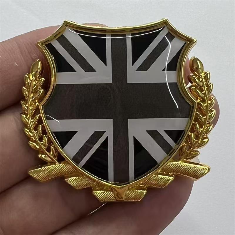 Metalowa Flaga Narodowa Samochodowa Naklejka Samochodowa Chiny Stany Zjednoczone Niemcy Francja Wielka Brytania Włochy Japonia Wietnam Korea Południowa Naklejka z Emblematem Bocznym